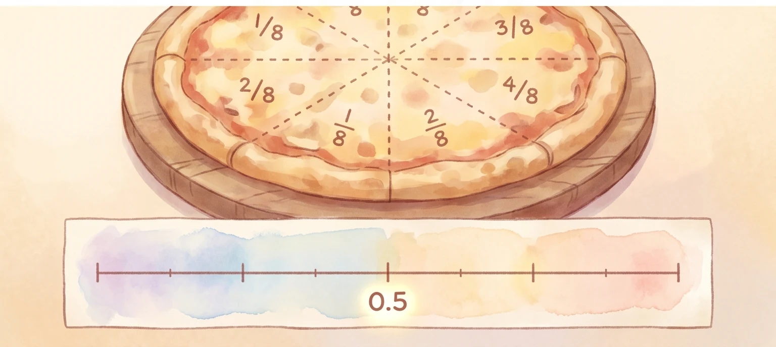 분수와소수 개념 삽화